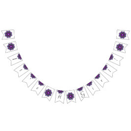 Bandeirinha É uma garota! Mandala em roxo