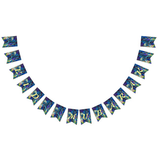 Bandeirinha Eid Mubarak Banner - Brushstrokes (Todos)