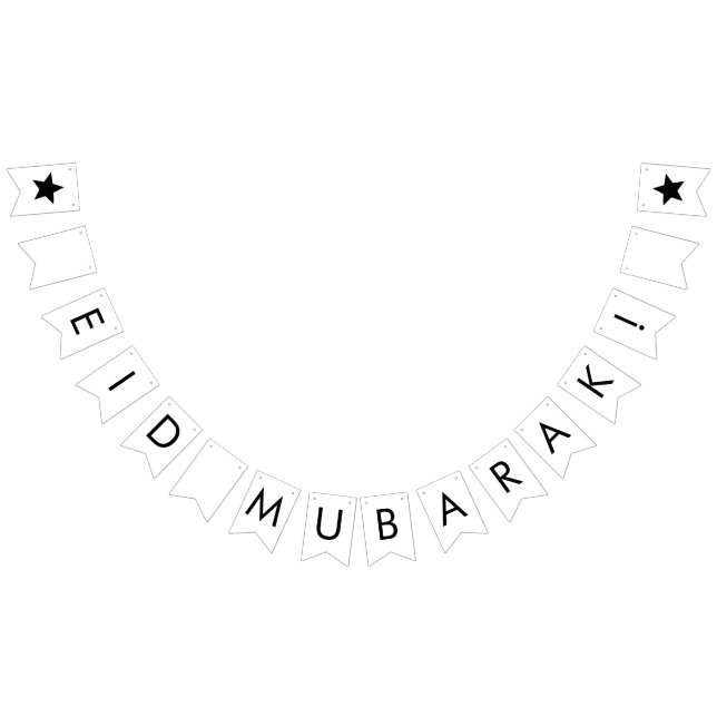 Bandeirinha Eid Mubarak Penant Bunting Banner (Todos)