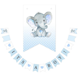 Bandeirinha Elefante É Uma Bandeja De Banner De Bater Menino A