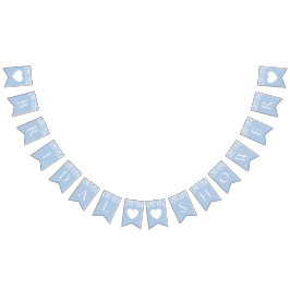 Bandeirinha Elegante Aquarela Algo Chá de panela Azul