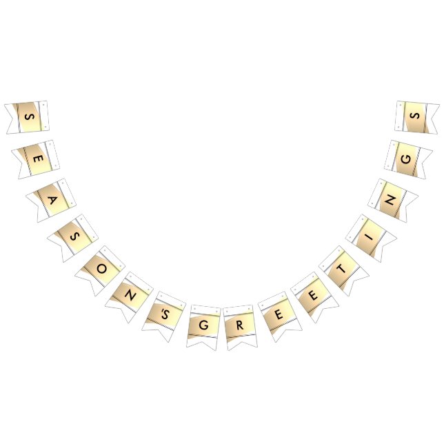 Bandeirinha Elegante saudações da temporada Dourada Paint Brus (Todos)