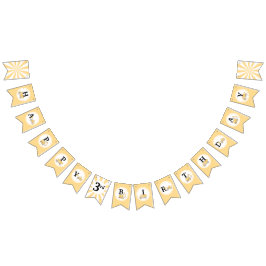 Bandeirinha Em construção, banner de bunda de aniversário