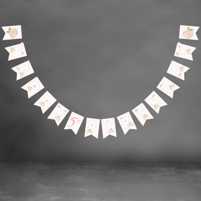 Bandeirinha Encantando Princesa de Aniversário (Criador carregado)