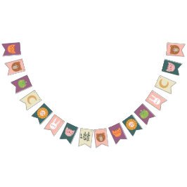 Bandeirinha Enfermeiro de quarto de bebê de animais lindos