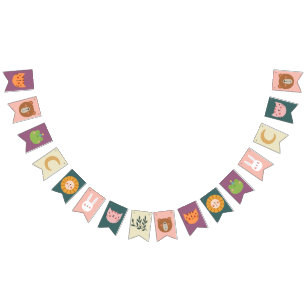 Bandeirinha Enfermeiro de quarto de bebê de animais lindos