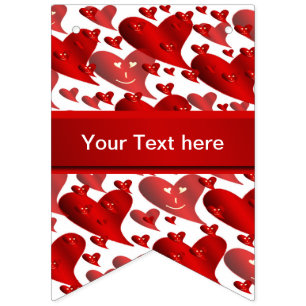 Bandeirinha engraçado, coração, vermelho, amor, namorados,