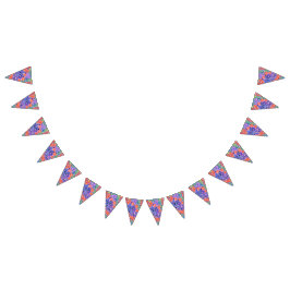 Bandeirinha Estamenha floral do partido da Aquarela bonito