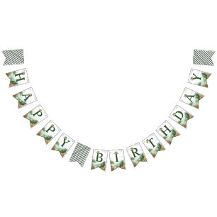 Bandeirinha Estandarte de Aniversário de Um Feliz Acampante