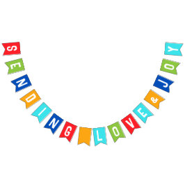Bandeirinha Estandarte de Bandeirolas Multicolorido Jesus Te A