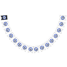 Bandeirinha Estandarte de Bunting Maçônico Azul