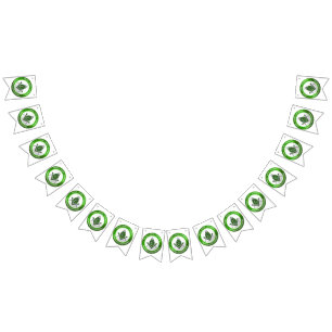 Bandeirinha Estandarte de Bunting Maçônico Verde