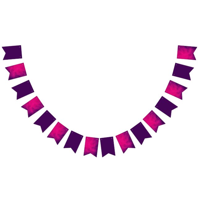 Bandeirinha Estandarte de Bunting Rosa Magenta Roxo – Personal (Todos)