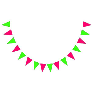 Bandeirinha Estandarte de Bunting Rosa Neon e Verde Neon – Per