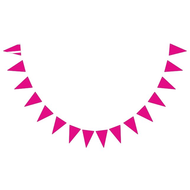 Bandeirinha Estandarte de Pennant Triangular Rosa Personalizad (Todos)