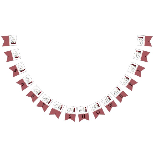 Bandeirinha Estrelas Caindo Elegantes, Chá de fraldas de Menin (Todos)