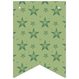 Bandeirinha Estrelas Elegante e Na moda em Verde Sage