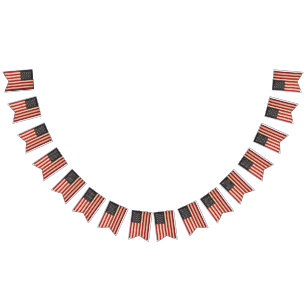 Bandeirinha Estrelas Vintage e Stripes Americanas