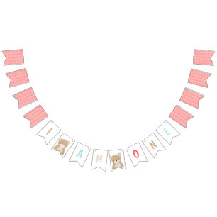 Bandeirinha Eu sou UM urso de ursinho do aniversário da