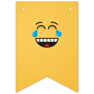 Bandeirinha Face com lágrimas de alegria