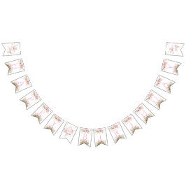 Bandeirinha Fada, flor-de-flor-rosa, Convite de Aniversário