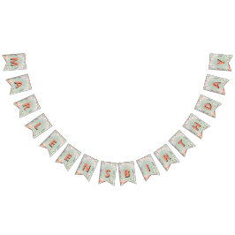 Bandeirinha Fada Primeiro Aniversário Floresta Cogumelo Aquoso