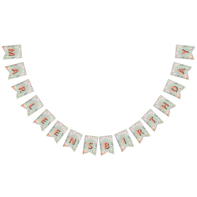 Bandeirinha Fada Primeiro Aniversário Floresta Cogumelo Aquoso (Todos)