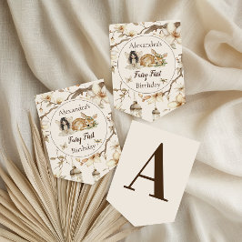 Bandeirinha Fairy First Birthday Woodland Floral