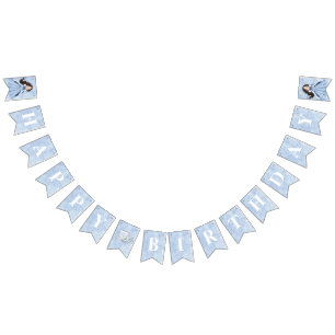 Bandeirinha Fairytale Winter Snow Princess Birthday