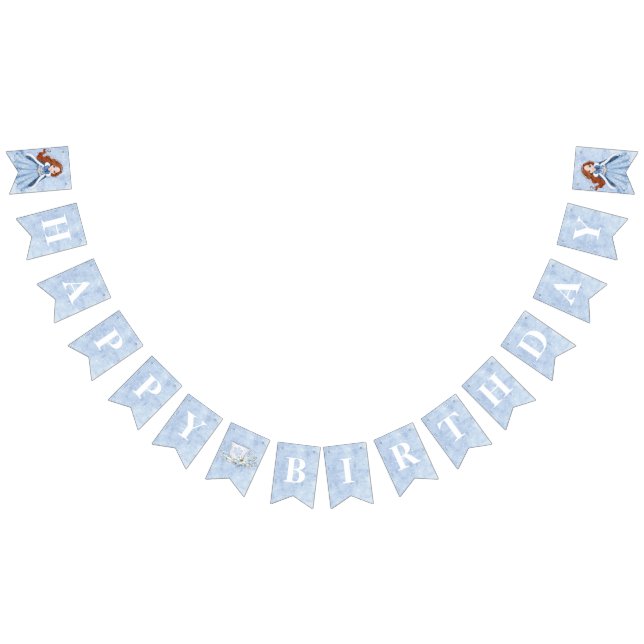 Bandeirinha Fairytale Winter Snow Princess Birthday | Cabelo V (Todos)