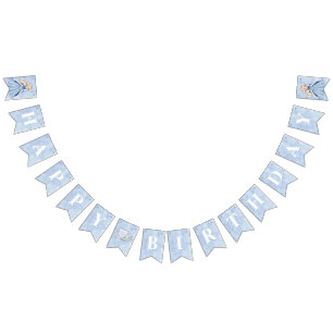 Bandeirinha Fairytale Winter Snow Princess Birthday Loira