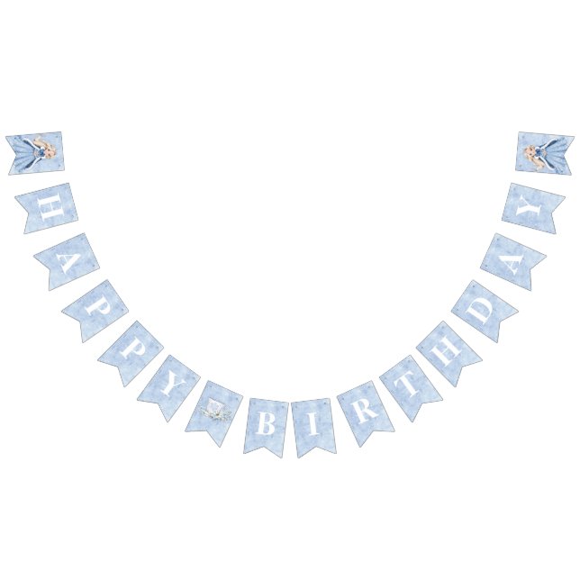 Bandeirinha Fairytale Winter Snow Princess Birthday | Loira (Todos)