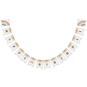 Bandeirinha faixa da festa de aniversário feliz da sunshine bo