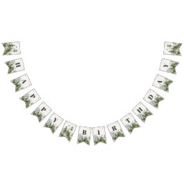 Bandeirinha faixa de aniversário da floresta do parque naciona