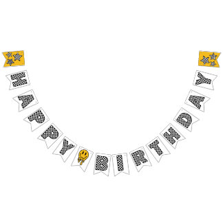 Bandeirinha Faixa de Aniversário do Cara Feliz