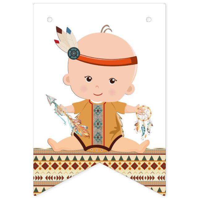 Bandeirinha Faixa de Chás de fraldas Tribal (Primeira Bandeira)