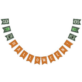 Bandeirinha Faixa de Halloween de cor personalizada