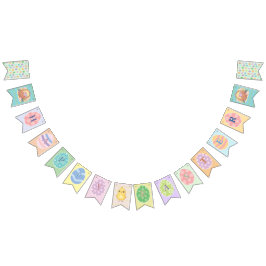 Bandeirinha faixa de montagem de felzs pascoa