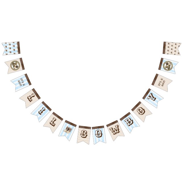 Bandeirinha Faixa de Sinalizador de Chá de fraldas do Cowboy L (Todos)