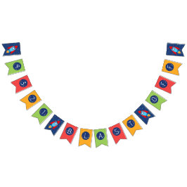 Bandeirinha Faixa do Espaço Exterior 3 2 1 Explosão