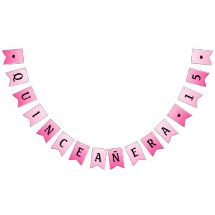 Bandeirinha faixa do partido quinceanera