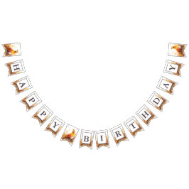 Bandeirinha Fall Vibes Watercolor Pheasant - Aniversário