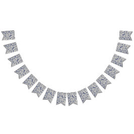 Bandeirinha Fantasia Azul e Branco Chic de Halloween