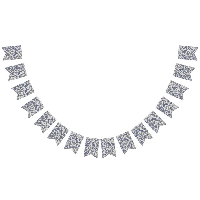 Bandeirinha Fantasia Azul e Branco Chic de Halloween  (Todos)