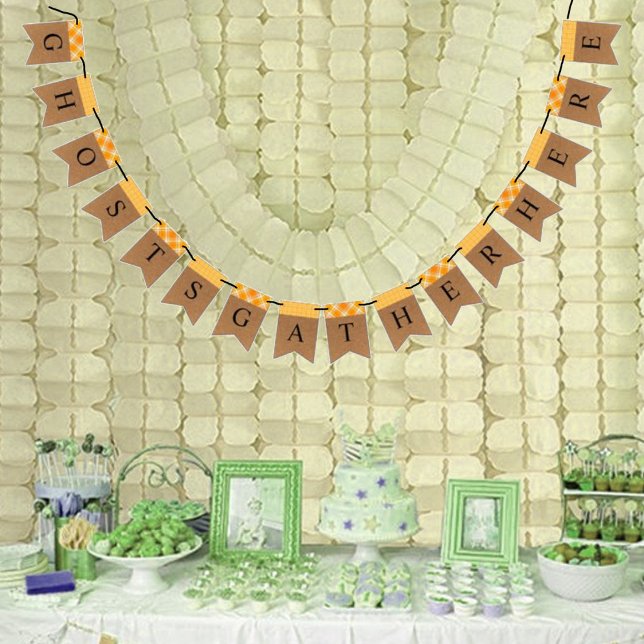 Bandeirinha Fantasmas reúnem-se aqui para o Banner de Bunting  (Criador carregado)