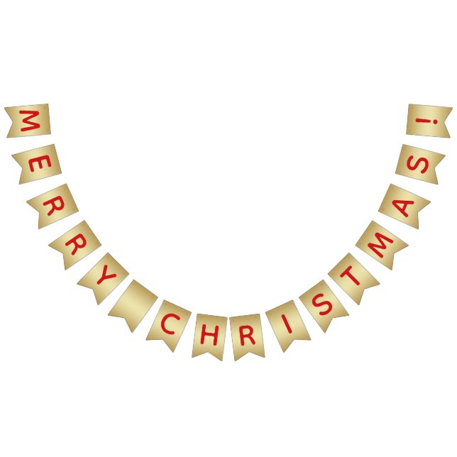Bandeirinha Faux Dourado e Red Felry Natal (Todos)