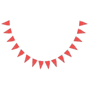 Bandeirinha Fechamento de um tecido vermelho e preto com padrã