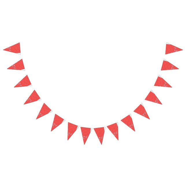 Bandeirinha Fechamento de um tecido vermelho e preto com padrã (Todos)