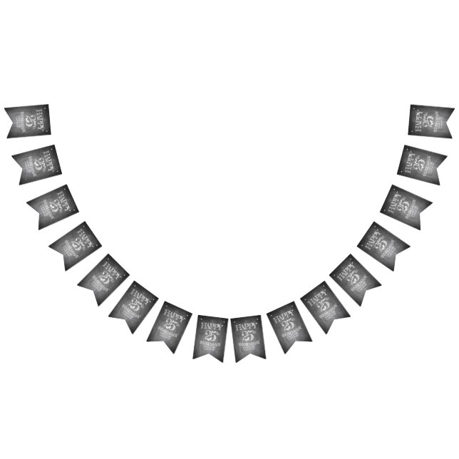 Bandeirinha Feliz 25 do conselho de giz (Todos)