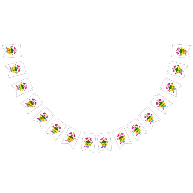 Bandeirinha feliz aniversário Axolotl (Todos)